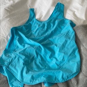 Barely worn blue lulu lemon light tank top
